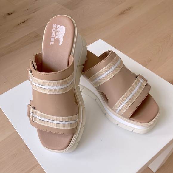 Sorel Shoes - Sorel Joanie III Slide Wedge Women’s Size 7.5 US/ 38.5 EUR Honest Beige NEW